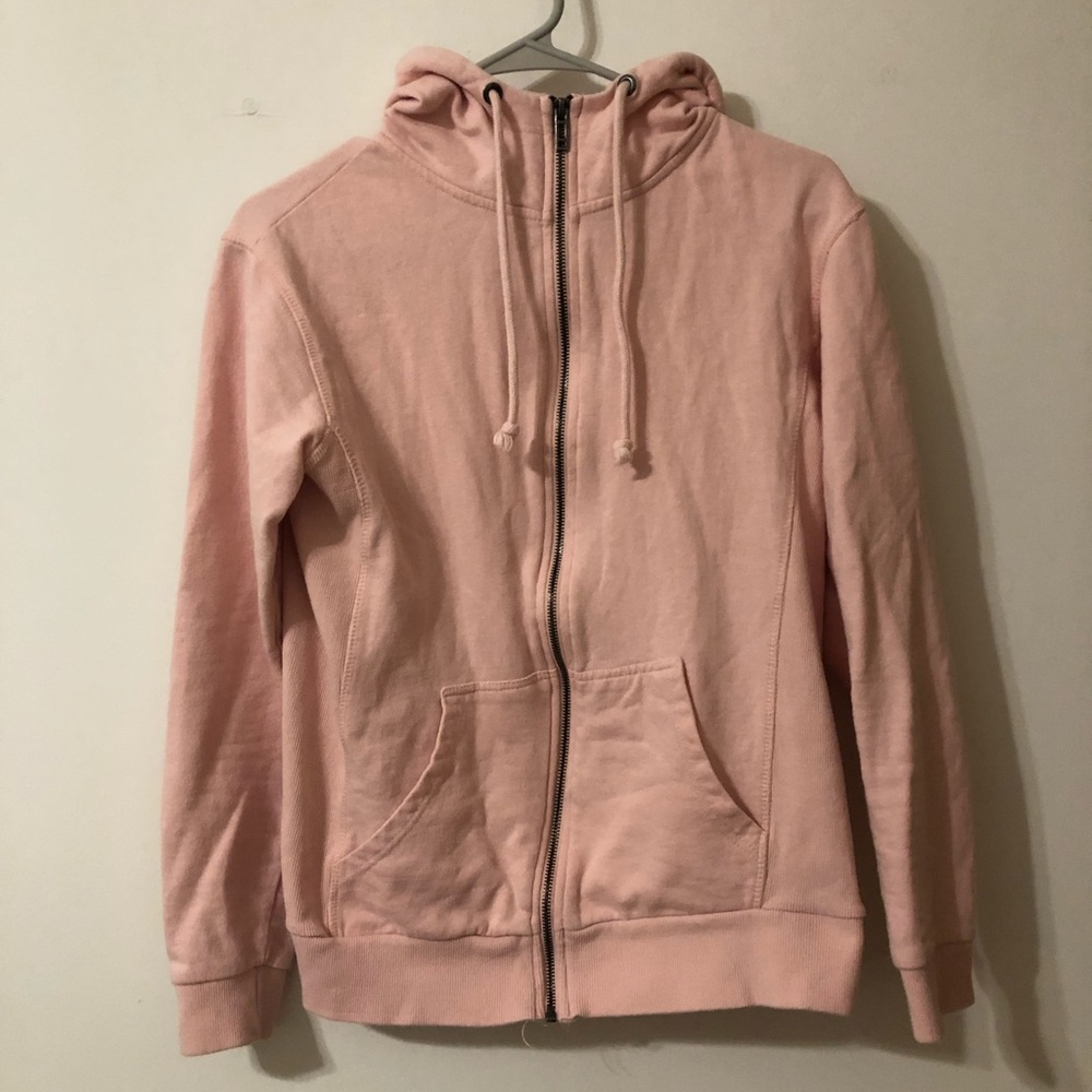 Cotton On Men’s Pastel Pink Hoodie with Zip